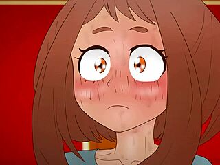 लड़कियों को सेक्स मना करने के लिए फाइन! Ochako Uraraka के साथ हेंटाई एक्शन