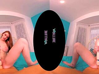 vrallure personal dinner date with redhead teen riding