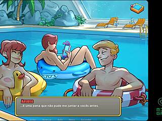 Rescuing a curvy redhead for sauna pounding fun