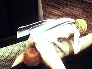 my wild anime femboy threesome blowjob