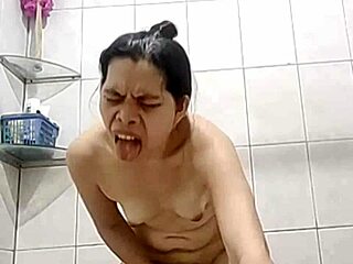 Asian Wife Bea Fucks Herself With Big Dildo