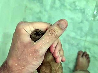 jerking off in the shower with passion