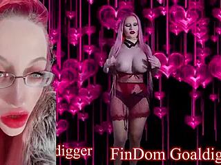 dominant goddess in glasses gives face instructions
