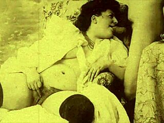 Relentless hairy pussy pounding in vintage Victorian style