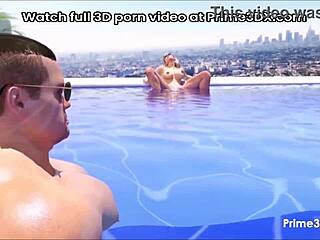 gloria’s tempting poolside fuck by prime3dx