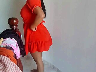 Stepmom's Big Tits Flash on Camera Changing