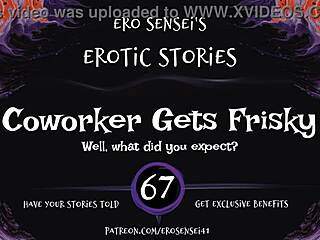 Coworker turns frisky in erotic audio play