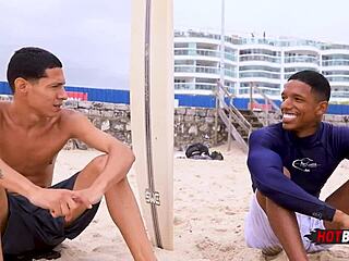Rough gay pounding on a south zone surfer boy