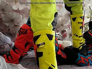 Motocross Gay Teasing in Rugged Boots