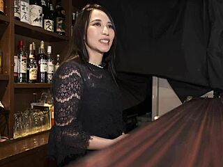 Negotiations turn steamy with beautiful bar owner for porn debut