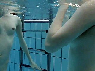 Anna Netrebko and Lada Poleshuk dive into underwater lesbian play