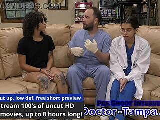 Doctor tampa's first gyno exam on nicole luva