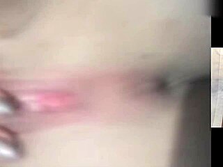 horny thick girl masturbates on video call