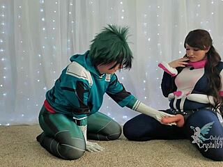 fiery asian teen in doggy