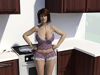 CURVY MILF TEASES IN 3D
