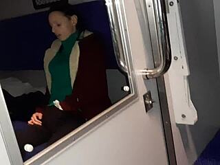stranger and i cum in train compartment