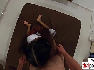 Petite thai cherry fucked by huge white shaft
