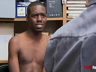 Lemme fuck you hard for stealing, punk - gay officer demands