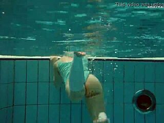 dasha's daring poolside splash