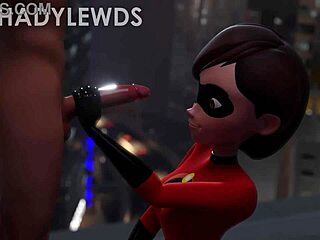 Helen Parr Gives Handjob on Rooftop Scene