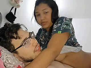 snuck into stepsister’s room and caught her filming, ended up fucking