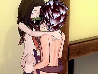 tanjiro and nezuko burn in hentai heat
