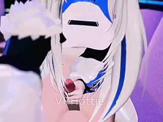 pov neo’s dripping blowjob in public vr dance