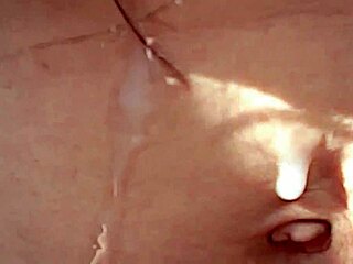 Curvy milf pissing boldly outdoors in raw display