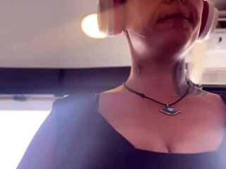 blonde brazilian’s teasing gym session with sweaty tits
