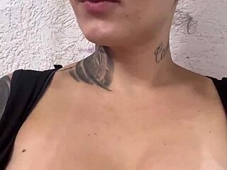 blonde brazilian’s teasing gym session with sweaty tits