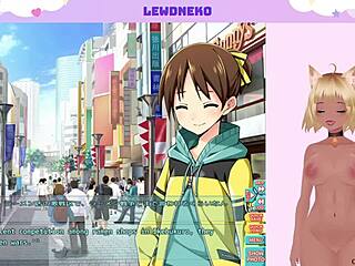 My vtuber lewdneko masturbates in anime game