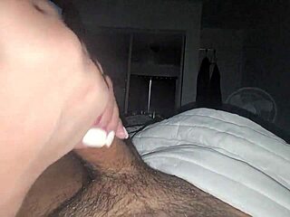 Rough Handjob on Monster Big Black Cock