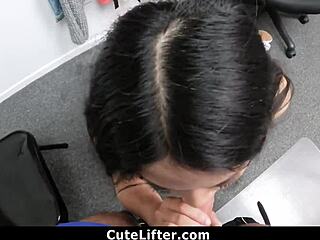 Hairbrush thief banged hard in security room