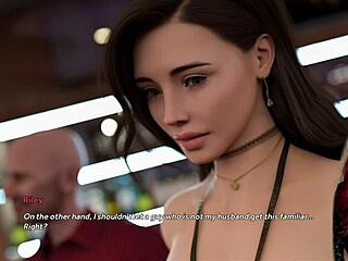 Cheating Wife Flirts Boldly In Brothel Game