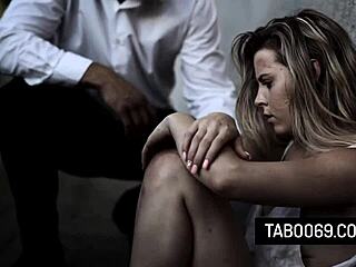 Homeless teen slut Aubrey Sinclair banged by rich guy! What a crazy deepthroat story!
