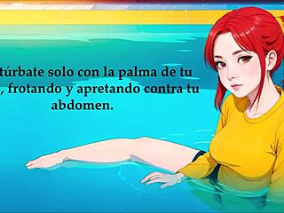 Hentai Joi’s Naughty Poolside Tease In Spanish