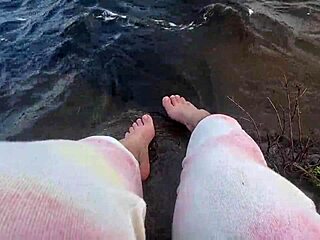 Mika’s Big Feet Play Wild By The Water