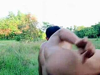 Myanmar gay’s naked outdoor solo zoom
