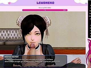 Vtuber Lewdneko Plays Harem Hotel with Vibrator