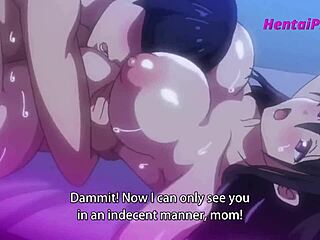 Stepmom goes wild fucking boy in hentai anime