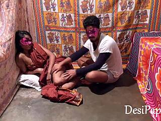 a sultry indian couple's intense bedroom blaze