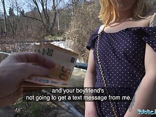 Horny Blonde Flasher Pussy Creampied In Public Tunnel