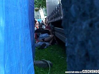 Czech snooper’s daring public creampie at concert