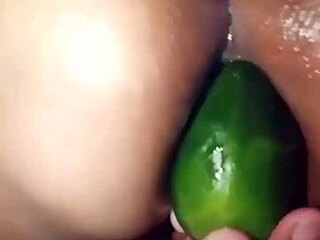 Ebony Stepmom’s Bold Anal Play With Thick Toy