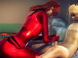 Asuka Femboy Swallows Cum in Anime Creampie