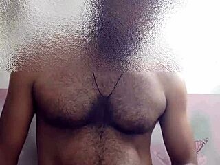 indian whore strokes big black cock for fans