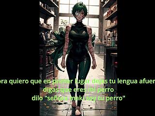 hey, let maki zenin dominate you with femboy sissy joi in spanish!