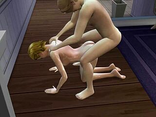 sims babe giving daring animated oral thrill