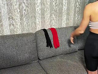 Driving my man wild in red stockings and heels
