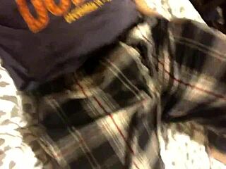 Muscular Gay Metalhead Strokes His Hard Cock
